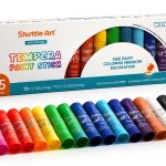 Shuttle Art Tempera Paint Sticks 15 Colors Fast Drying-0