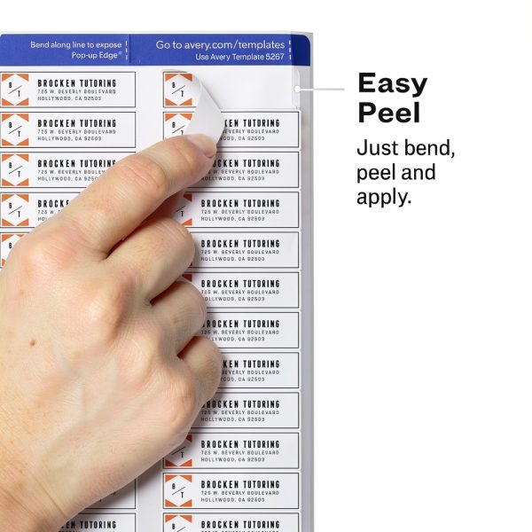 Avery Clear Address Labels Polypropylene Easy Peel-2