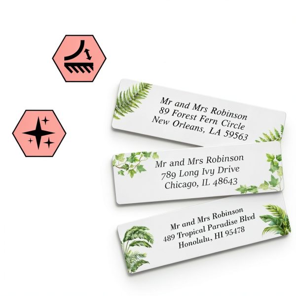 Glitter Owl White Address Labels High Gloss Finish-1