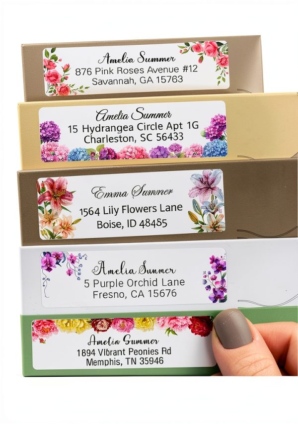Glitter Owl Address Labels White Rectangular Paper 50 Pack-0