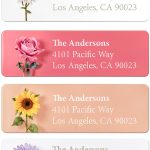 Flower Address Labels Personalized Self Adhesive Made in USA-0