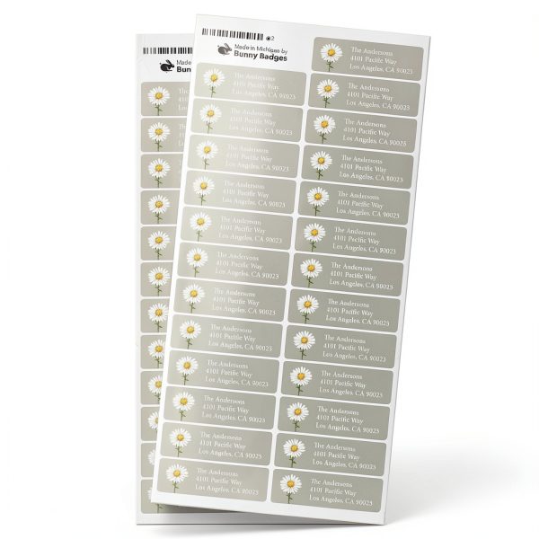Flower Address Labels Personalized Self Adhesive Made in USA-3