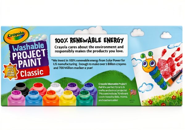 Crayola Washable Kids Paint Set 10 Colors Acrylic-6