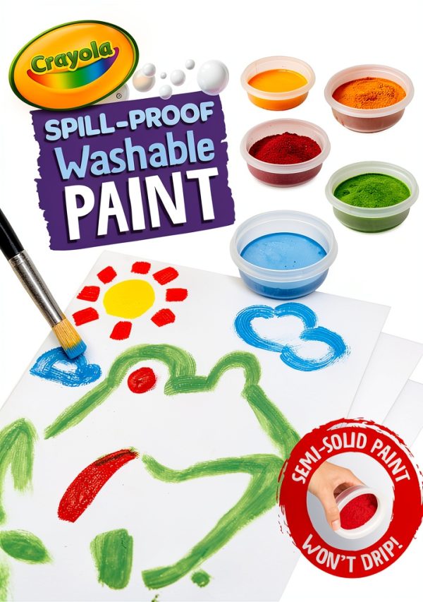 Crayola Spill Proof Washable Paint Kit for Kids Art-6