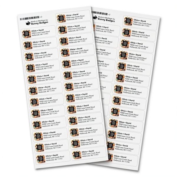 Bunny Badges Photo Address Labels Customizable White Paper-4