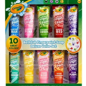 Crayola Washable Bathtub Finger Paints Kids Creative Fun-0