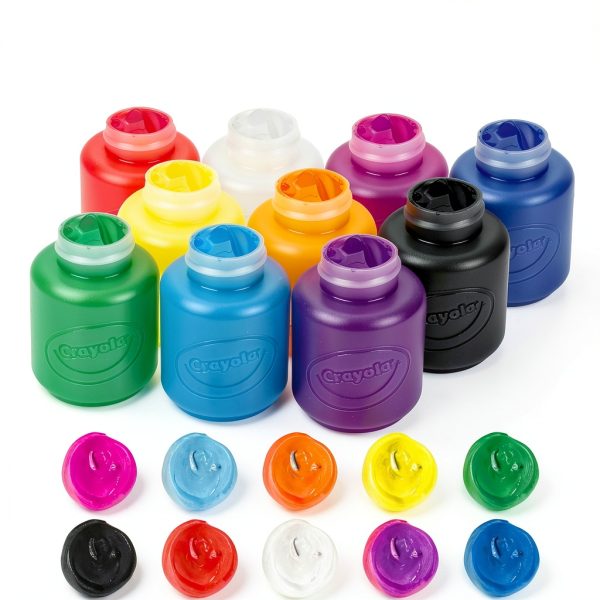 Crayola Washable Kids Paint Set 10 Colors Acrylic-1