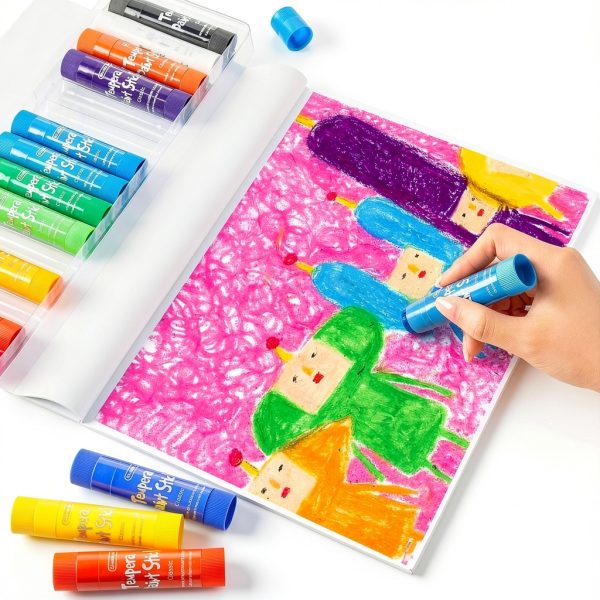 Shuttle Art Tempera Paint Sticks 15 Colors Fast Drying-3