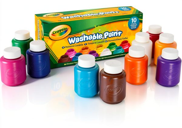 Crayola Washable Kids Paint Set 10 Colors Acrylic-9