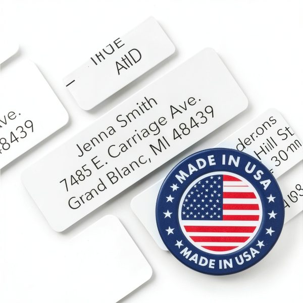 Bunny Badges White Address Labels Personalized Durable-2