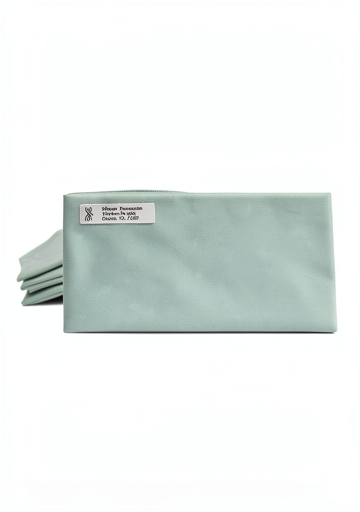 Avery clear address labels on a white envelope showing the frosted finish
