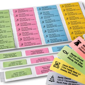 500Labels Address Labels Customizable Multi Color Paper-0
