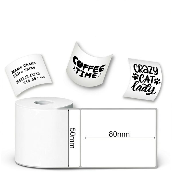 Ponek Thermal Labels White Square Plastic Office Supplies-2
