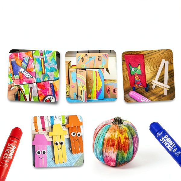 Funcils Washable Paint Sticks Non Toxic Kids Art Supplies-4
