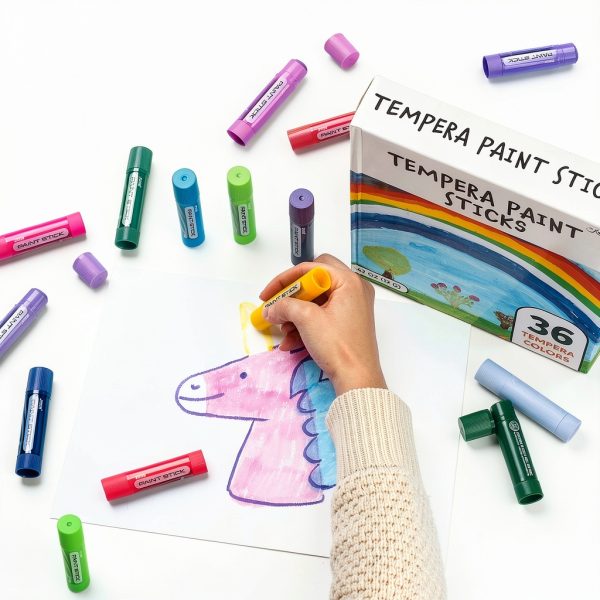 JOYIN Kids Paint Sticks 36 Colors Non Toxic Quick Dry-1