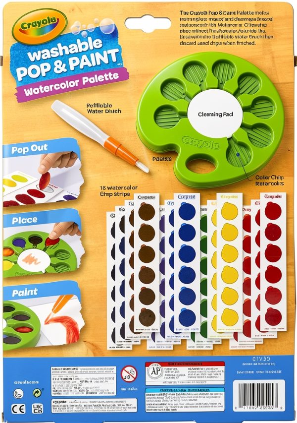 Crayola Washable Watercolor Paint Set Kids Art Supplies-7