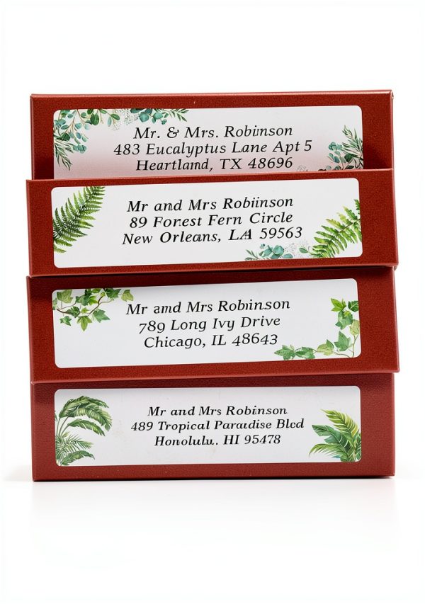 Glitter Owl White Address Labels High Gloss Finish-0
