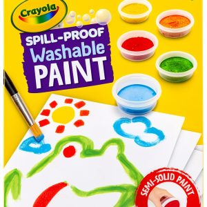 Crayola Spill Proof Washable Paint Kit for Kids Art-0