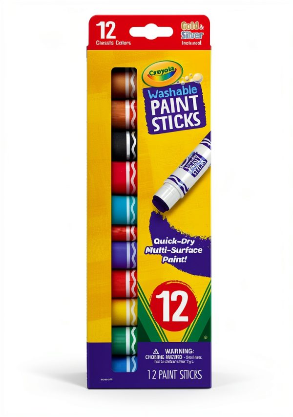 Crayola Kids Paints Assorted Colors Dry Paint Sticks-0