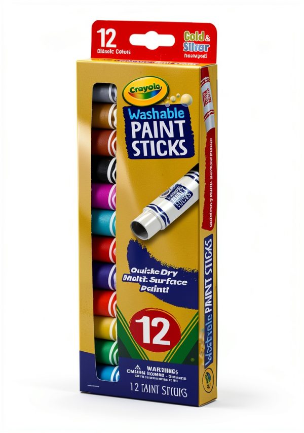 Crayola Kids Paints Assorted Colors Dry Paint Sticks-3