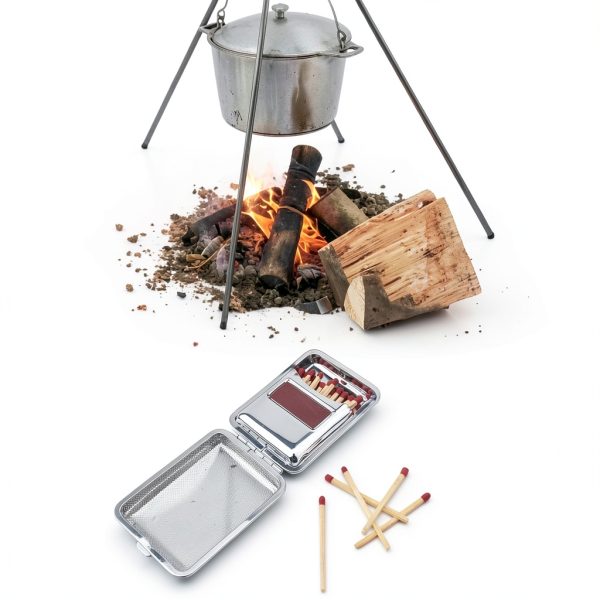 Metal Match Box Case Marsrut Stainless Steel Vintage Matchstick Holder-4