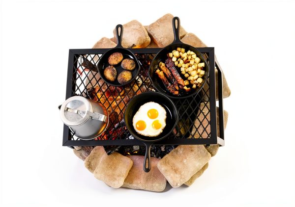 Camping Grill Grate Amazon Basics Portable Black 237sqin-5
