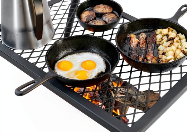 Camping Grill Grate Amazon Basics Portable Black 237sqin-6