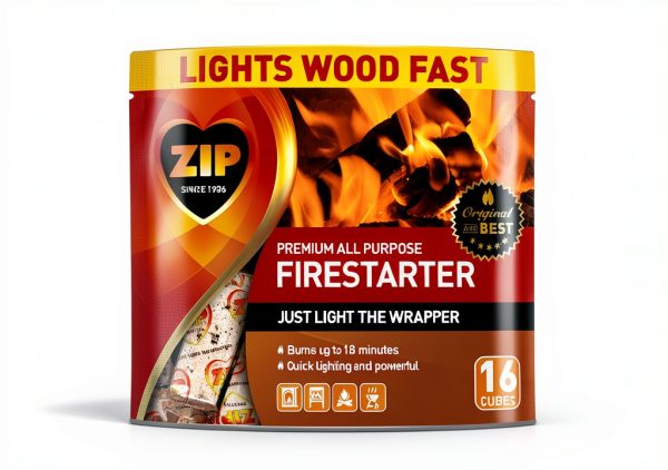 Zip 100537048 All Purpose Firestarter Cubes 16 Count, White Label-0