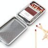 Metal Match Box Case Marsrut Stainless Steel Vintage Matchstick Holder-5