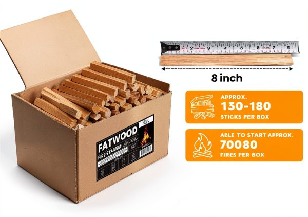 Fatwood Fire Starter Sticks 10LB W&E Choice Natural Pine 130-180 pcs-1