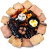 Camping Grill Grate Amazon Basics Portable Black 237sqin-8